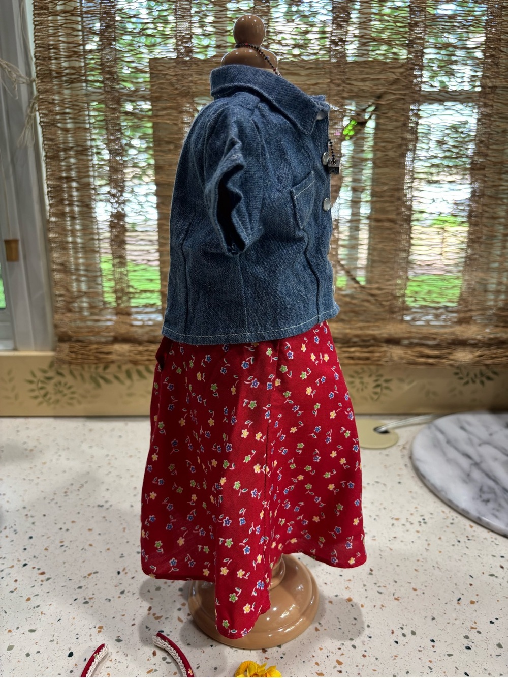 VTG American Girl Today Pleasant Company Denim Jacket Floral Skirt Accessories - Picture 6 of 14
